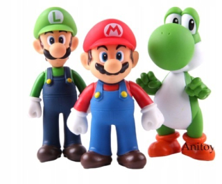 Super Mario - Sada 3 pohybujúcich sa figúrky Super Mario Bros 11 cm