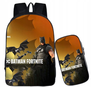 Školská taška - batoh, set, zostava - 3D sada batohu Fortnite Batman Pencil