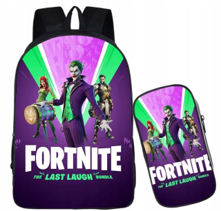 Školská taška - batoh, set, zostava - 3D batoh Set Fortnite Joker Pencil
