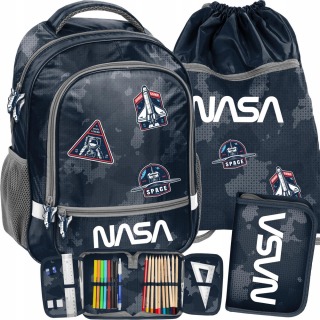 Školská taška - batoh, set, zostava - 3v1 SADA NASA BATOHY BATOHU NA ŠKOLU BACKPACK