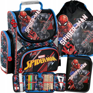 Aktovka školská taška - Sada 3in1 školskej tašky Spiderman Venom Paso