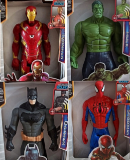 SPIDERMAN - Sada 4 Hulk Iron Man Spiderman Spider Man Batman
