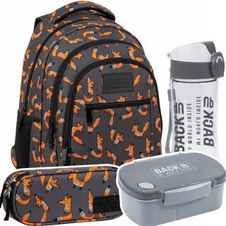 Školská taška - batoh, set, zostava - Sada 4 el. BACKPACK Puzdro na ceruzku Zálohovanie 26 l Fox Fox