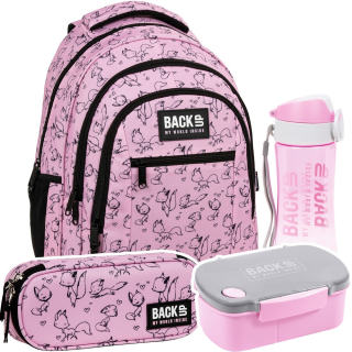 Sada 4 el. školský batoh pre mládež Batoh 26 L líšky, LOVE (PLB3O28SET4CZ)