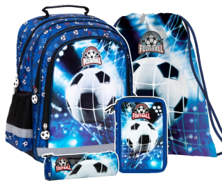 Sada 4 školských batohov FOOTBALL Futbal (PL15BPI17SET4CZ)