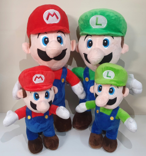 Super Mario - Nastaviť 4x veľký Mario + Luigi Cuddly Plush40cm