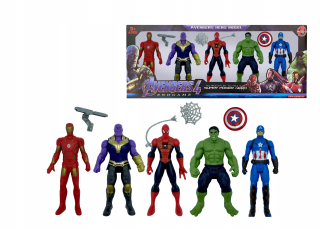 HULK - Sada 5 Avengers Ironman Thaos Hulk LED
