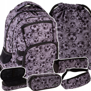 Školská taška - batoh, set, zostava - 5EL SET. Soccer Ball Backpack pre chlapca