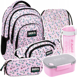 Školská taška - batoh, set, zostava - SADA 6EL ZÁLOHOVANIE ZÁLOHOVANIE UNICORNS UNICORN PASTEL