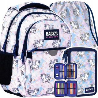 Školská taška - batoh, set, zostava - Sada Backup School Backpack Pegasus pre dievča