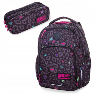 Školská taška - batoh, set, zostava - COOLPACK BLACK PANTHER BACKPACK PREPRAVUJTE CASE
