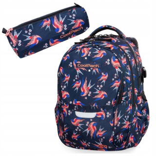 Školská taška - batoh, set, zostava - Sada batohu COOLPACK s puzdrom na ceruzku TUBA COLIBRI