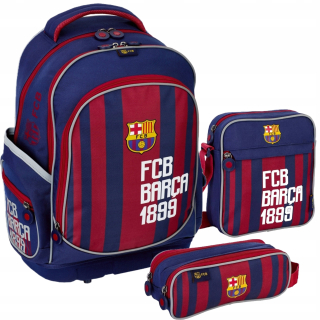 Školská taška - batoh, set, zostava - FC BARCELONA BACKPACK SET + CUBER CASE + ASTRA BAG