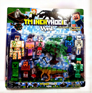 MINECRAFT  - Sada obrázkov Minecraft 8 ks. S príslušenstvom
