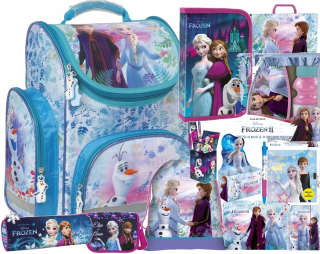 Aktovka školská taška - Set Frozen 16W1 Schoolbag ceruzka Case Bidon Sack