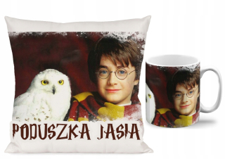 HARRY POTTER - Cup Set + Harry Potter Vankúš + Názov 40 N20