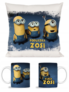 Mimoni - MUG SET + vankúš Minions + N15 Názov