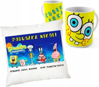 Spongebob - MUG SET SPONGEBOB CUSHION + VZDUCHU VZORU
