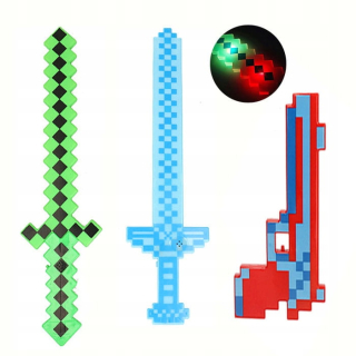 MINECRAFT  - Sada Minecraft Sword + SABER + SOUND PISTOL 3KS