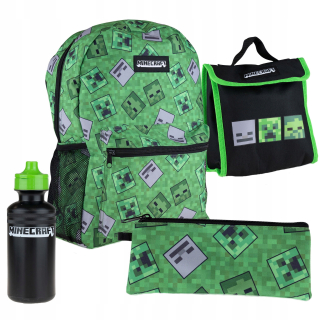 Školská taška - batoh, set, zostava - MINECRAFT BACKPACK SET + PRÍSLUŠENSTVO