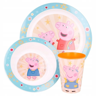 Pepa Pig - Súbor jedál z Malaminy pre deti Peppa Pig
