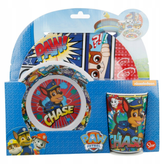 PAW Patrol - Dinovácia večera Set Patrol 3in1 Melamín Chase