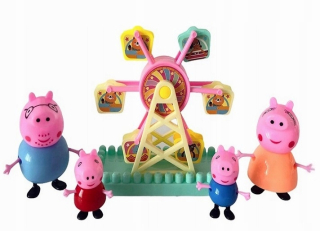 Pepa Pig - Sada Peppe George Mom Dad Karuzela Detské ihrisko