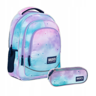 Školská taška - batoh, set, zostava - Nastaviť batoh ceruzky Puzdro Zálohovanie Hviezdy Pastel Hviezdy