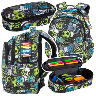 Súprava batohu Jerry s puzdrom na pero CAMPUS FOOTBALL COOLPACK