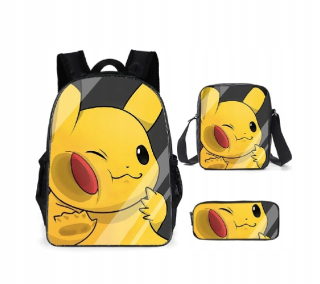 Školská taška - batoh, set, zostava - SET BACKPACK + PENCIL CASE + POKEMON BAG IT VOĽBA