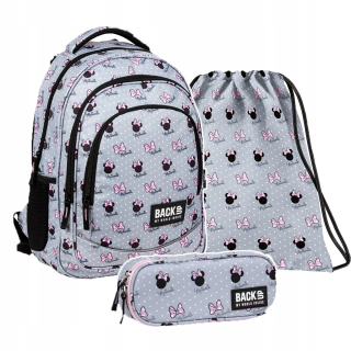 Školská taška - batoh, set, zostava - Sada batohu ceruzky zálohovanie myši minnie