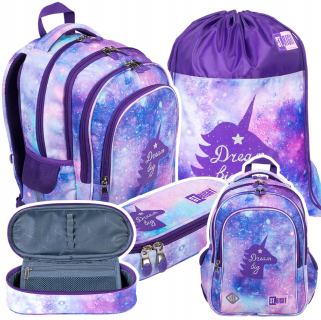 Súprava batohu BP58, puzdra na ceruzku PC1 a tašky SKY UNICORN ST.RIGHT