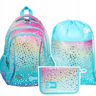 Sada 3 ks školských batohov pre mládež ST.RIGHT morská panna ombre, MERMAID BP7 (38800SET3CZ)