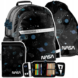 Školská taška - batoh, set, zostava - SADA batohov NASA KOSMOS SCHOOL