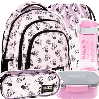 Školský batoh, taška - Sada Minnie School Batchpack pre dievčatá