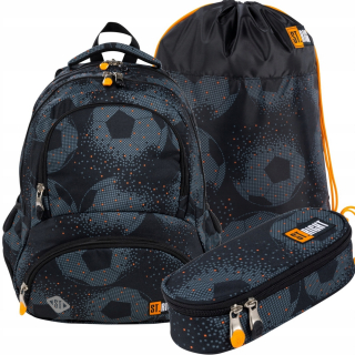 Detský batoh - Školský batoh Set ceruzka Case Bag Futbal Ball