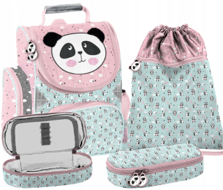 Školská taška - batoh, set, zostava - Školské batoh Set Satchel Bag Panda Paso