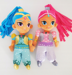 Shimmer a Shine - Kit shimmer a lesk, maskoti, 33cm