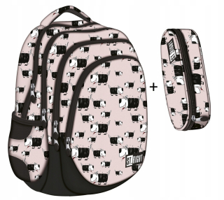 Školská taška - batoh, set, zostava - STRIGHT BACKPACK DOGY BP-06 + SACHET