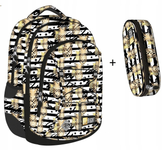 Školská taška - batoh, set, zostava - STRIGHT BACKPACK TROPICKÁ STRANA + SACHET