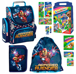Aktovka školská taška - Školská súprava pre Boy Marvel Avengers