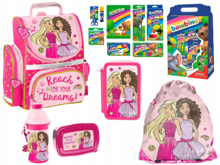 Aktovka školská taška - ŠKOLSKÁ SADA PRE DIEVČA BARBIE