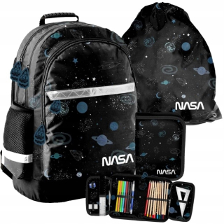 Školská taška - batoh, set, zostava - Školský set Paso batoh nasa Kosmos 3in1 (21)