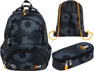 Aktovka školská taška - Školský set Ball Backpack Taška Puzdro Puzdro Sachet