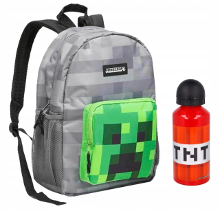 Školská taška - batoh, set, zostava - Školská súprava Minecraft Creeper + Bidon TNT