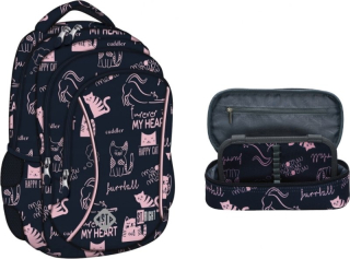 Aktovka školská taška - Školská Kit Youth Kotki Piórnik SA
