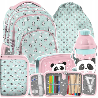 Školská taška - batoh, set, zostava - Školská set Panda Paso batoh