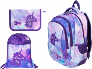 Školská taška - batoh, set, zostava - ŠKOLSKÁ SADA BATOHY NA CERPADLÁ UNICORN