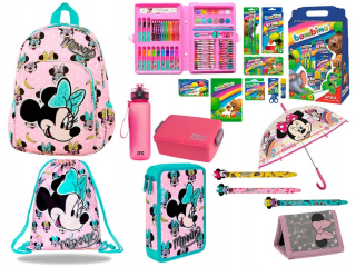 Detský batoh - Školský batoh Set, Minnie Puzdro na ceruzku