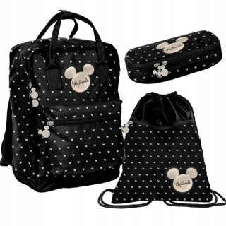 Školská taška - batoh, set, zostava - Školská súprava Batoh - Taška Paso Minnie Black 3IN1
